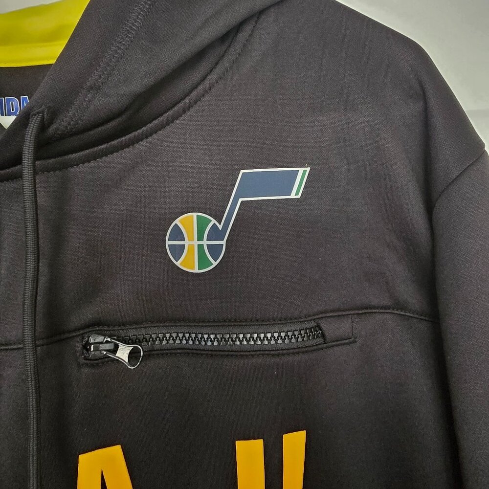 Utah Jazz Men's NBA Brand Pullover Polyester Hoodie Black Size 2XL NWT - Picture 3 of 8